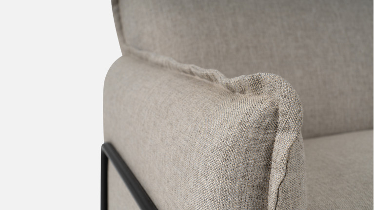 GRACE fabric armchair | Cosy beige or grey seat