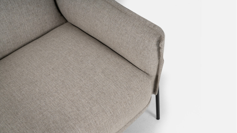 GRACE fabric armchair | Cosy beige or grey seat