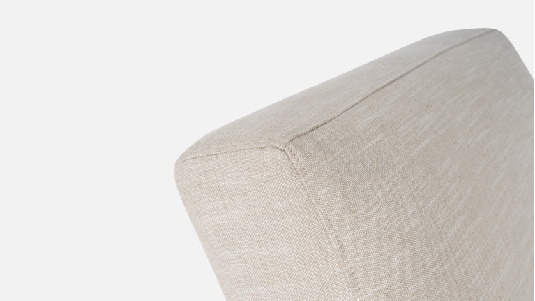 Low armchair in beige linen IMKA