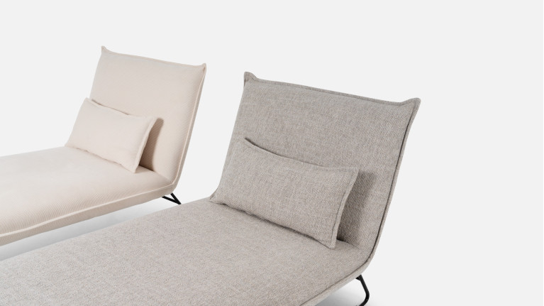 JASMIN indoor lounge chair | Colors beige or gray