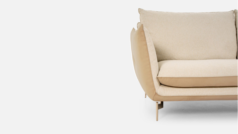 2 or 3-seater sofa GATSBY | Feather comfort, compact design