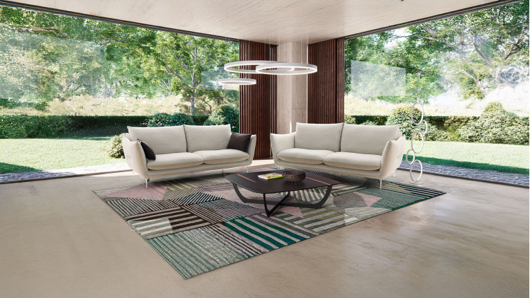 2 or 3-seater sofa GATSBY | Feather comfort, compact design