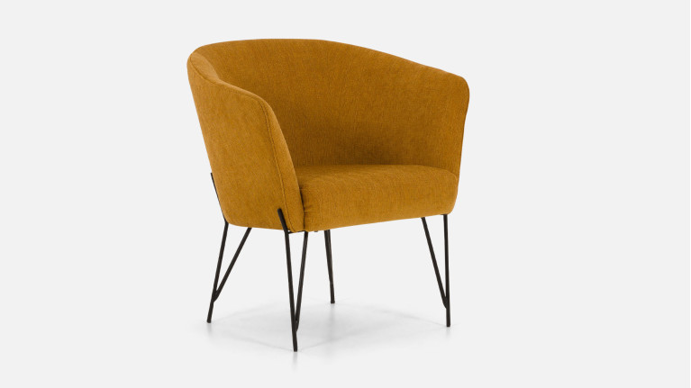LUKAS armchair - Available in leather, fabric or microfiber