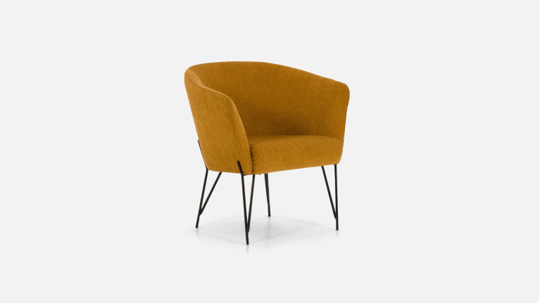 LUKAS armchair - Available in leather, fabric or microfiber