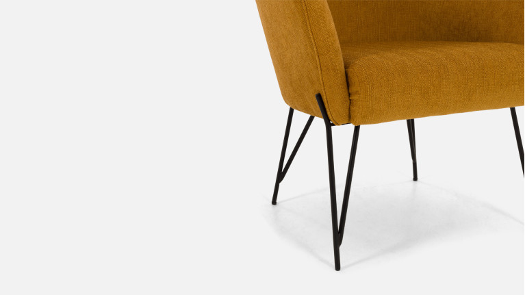 Fauteuil LUKAS - Réalisable en cuir, tissu ou microfibre