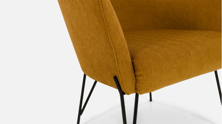 LUKAS armchair - Available in leather, fabric or microfiber