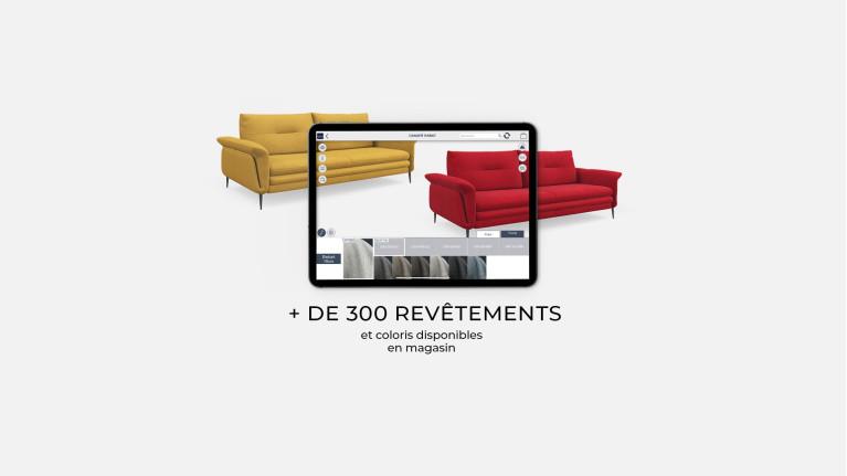 2-seater sofa in ecru fabric RABAT EVO | Ultimate comfort