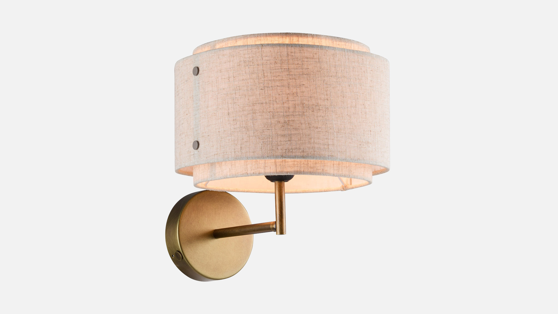 Wall lamp TAKAI | Linen and brass