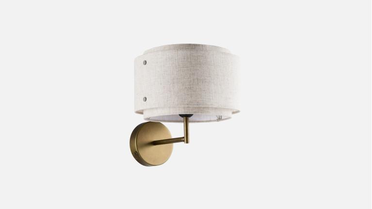 Wall lamp TAKAI | Linen and brass