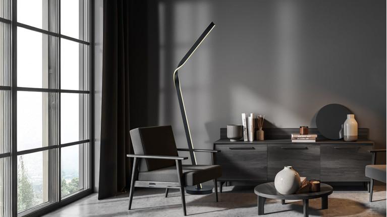 Design floor lamp CICENZA I 360° swivel, integrated dimmer