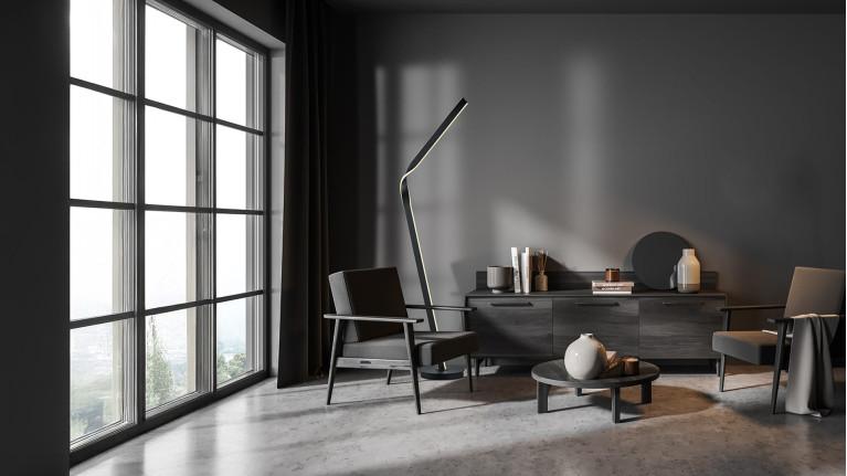 Design floor lamp CICENZA I 360° swivel, integrated dimmer
