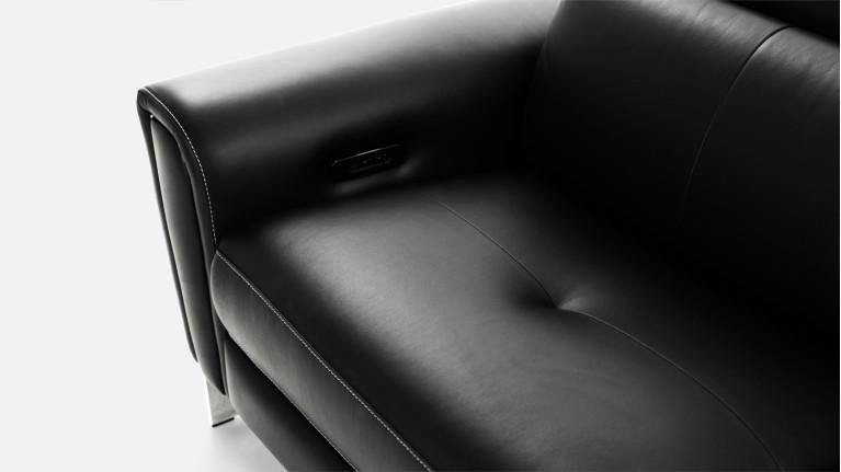 3-seater leather recliner sofa ROSSINI | Optimum relaxation