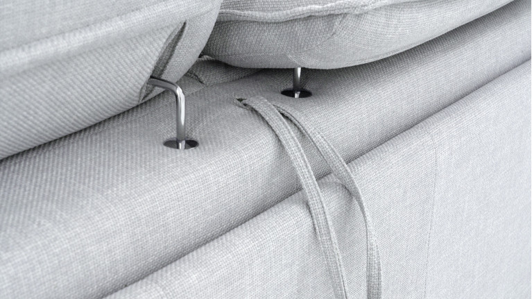 Canapé d'angle convertible tissu EVELYNE | Canapé-lit haut de gamme