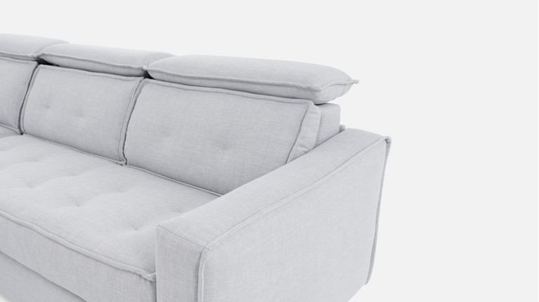 Canapé d'angle convertible tissu EVELYNE | Canapé-lit haut de gamme