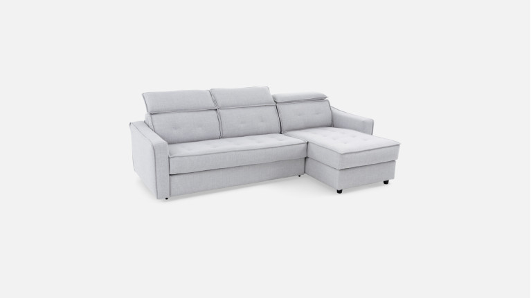 Canapé d'angle convertible tissu EVELYNE | Canapé-lit haut de gamme