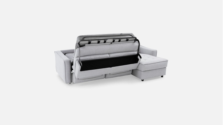 Canapé d'angle convertible tissu EVELYNE | Canapé-lit haut de gamme
