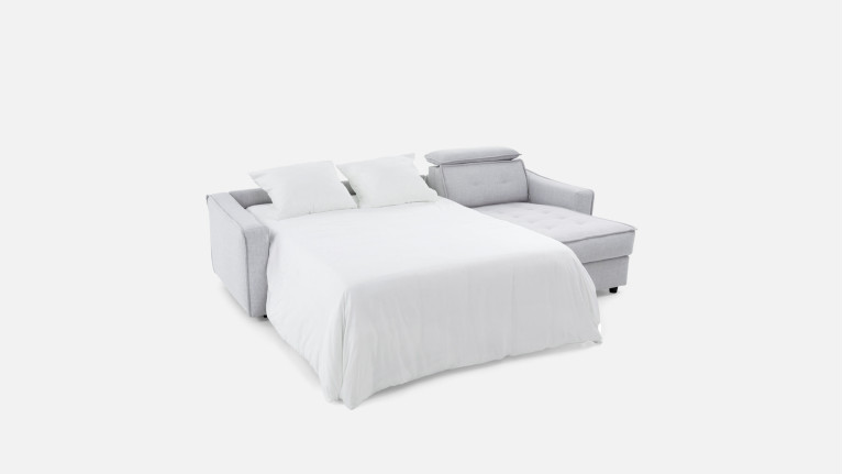 Canapé d'angle convertible tissu EVELYNE | Canapé-lit haut de gamme