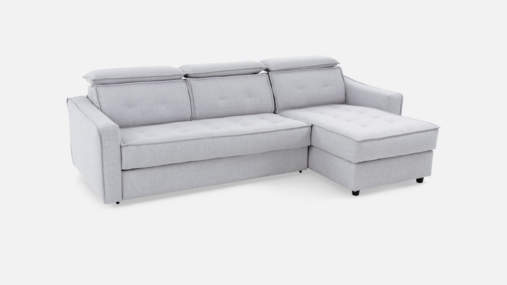 Canapé d'angle convertible tissu EVELYNE | Canapé-lit haut de gamme