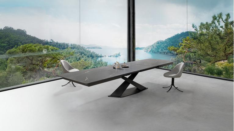 Extendable ceramic dining table ECLIPSE | Table XL