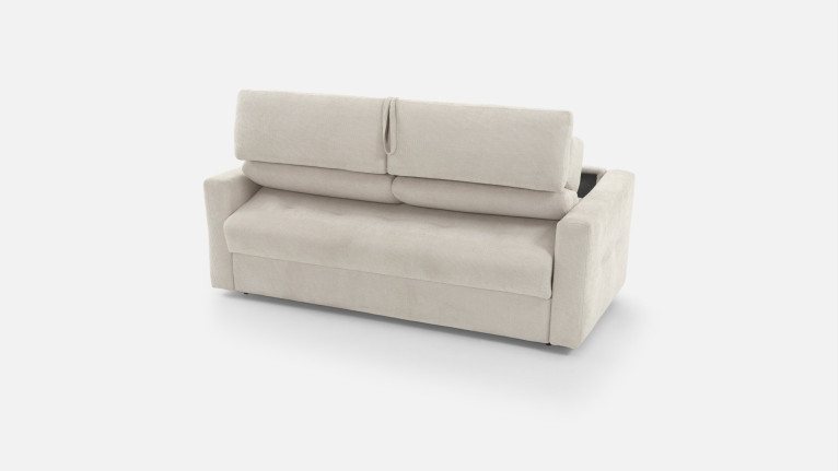 Canapé convertible avec têtières tissu TUCA | Allure contemporaine