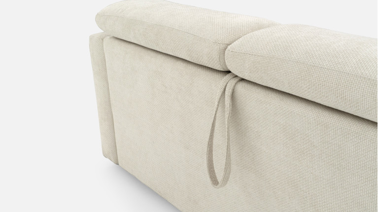 Canapé convertible avec têtières tissu TUCA | Allure contemporaine