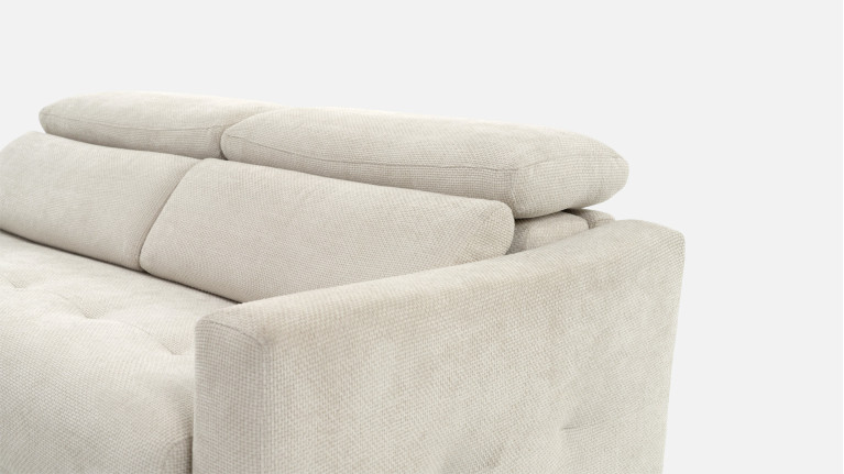 Canapé convertible avec têtières tissu TUCA | Allure contemporaine