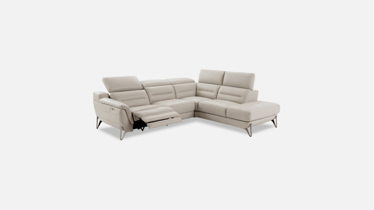 Canapé d'angle méridienne relaxation cuir ZENITH | Relax design