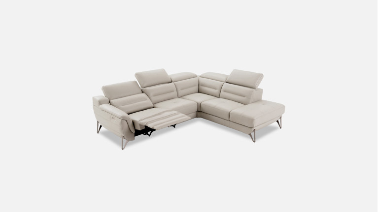 Canapé d'angle méridienne relaxation cuir ZENITH | Relax design