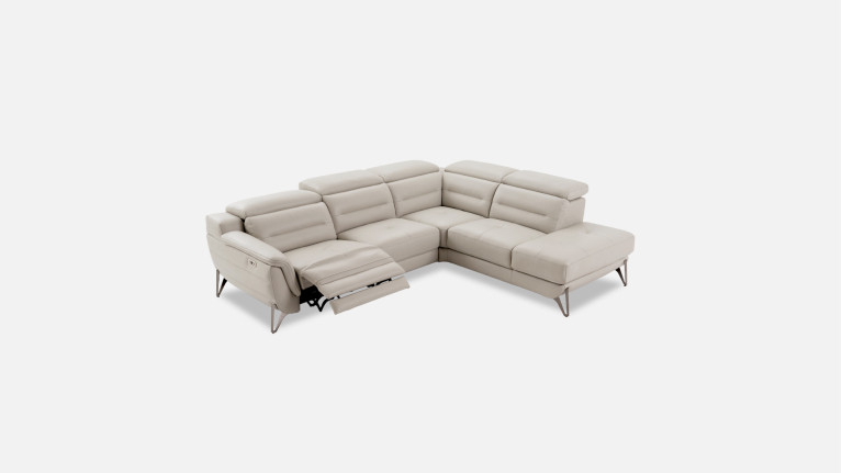 Canapé d'angle méridienne relaxation cuir ZENITH | Relax design