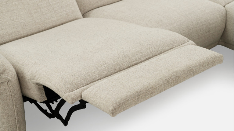 Canapé d'angle relaxation électrique tissu PASSION | Soutien optimal