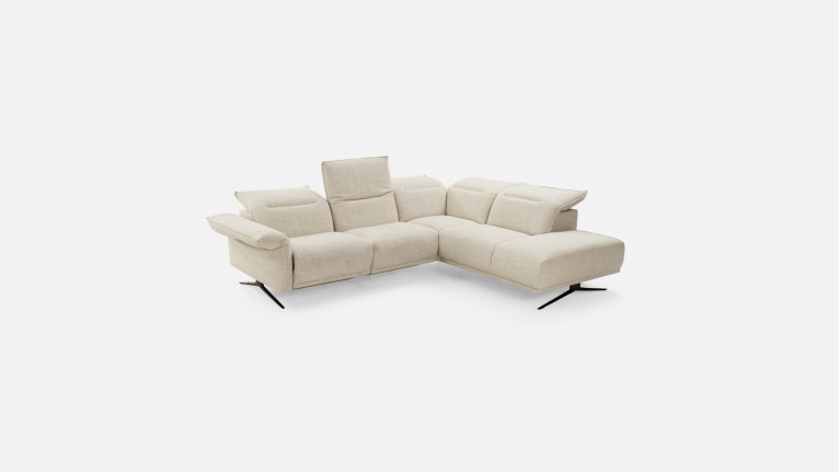 Canapé d'angle relaxation électrique tissu PASSION | Soutien optimal