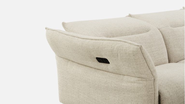 Canapé d'angle relaxation électrique tissu PASSION | Soutien optimal