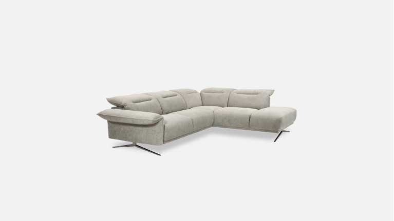 Canapé d'angle relaxation électrique tissu PASSION | Soutien optimal