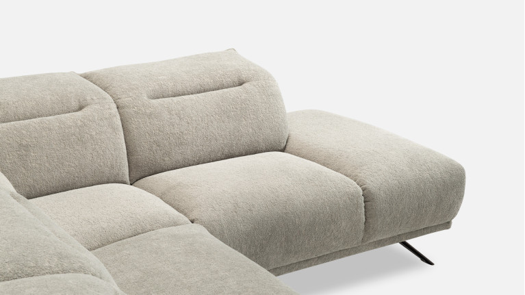 Canapé d'angle relaxation électrique tissu PASSION | Soutien optimal