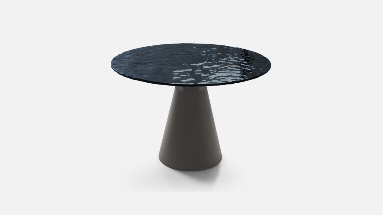 Table basse SUNNY | Plateau en verre martelé