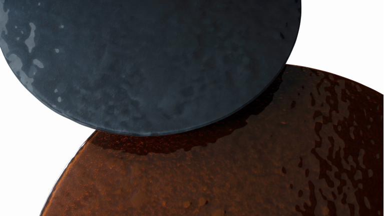 SUNNY coffee table | Hammered glass top