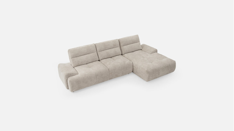 Canapé d'angle chaise longue tissu ANITA | Élégance et confort