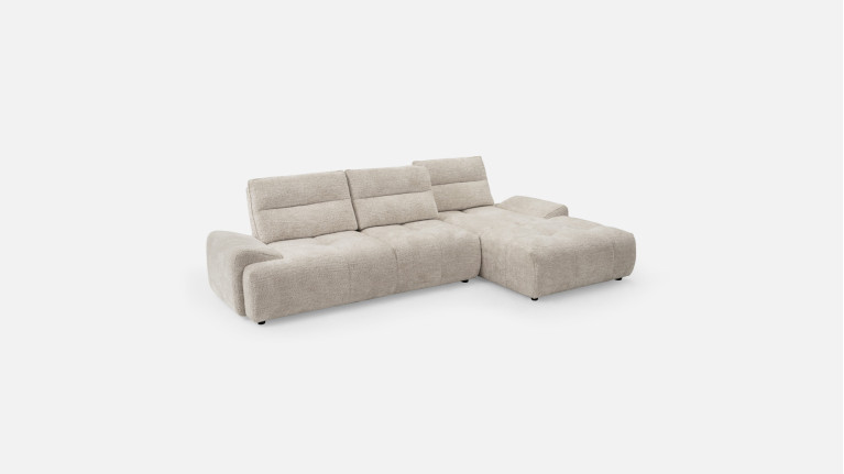 Canapé d'angle chaise longue tissu ANITA | Élégance et confort