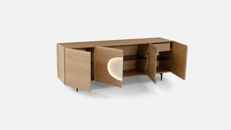 Buffet 4 portes chêne DOLLY | Meuble raffiné
