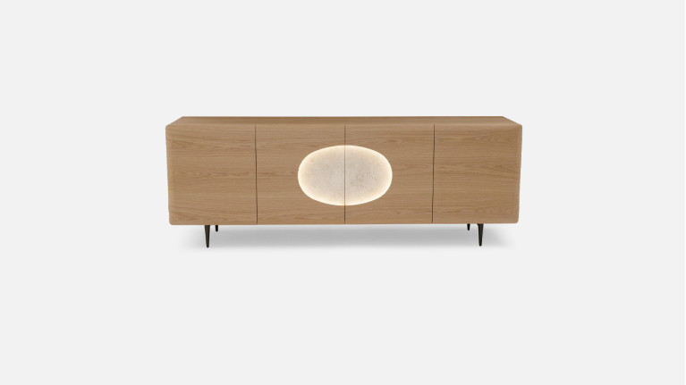 Buffet 4 portes chêne DOLLY | Meuble raffiné