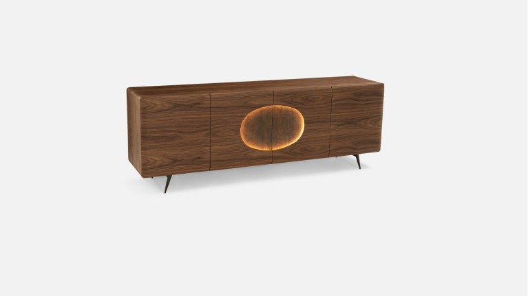 Buffet 4 portes chêne DOLLY | Meuble raffiné
