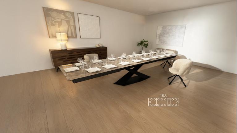 Extendable ceramic dining table ECLIPSE | Table XL