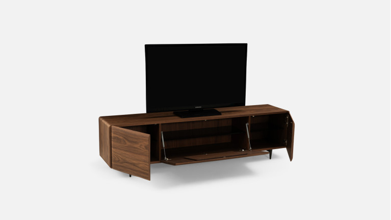 Meuble TV 3 portes noyer DOLLY | Élégance naturelle