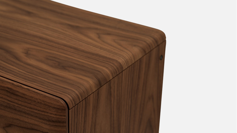 Meuble TV 3 portes noyer DOLLY | Élégance naturelle