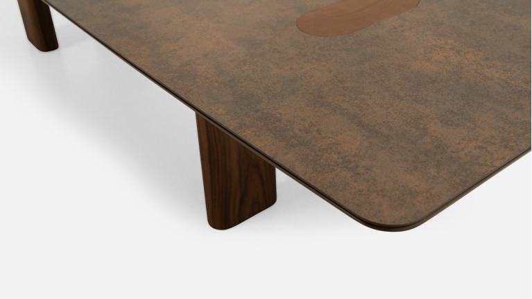 Table repas extensible noyer DOLLY | Chaleureuse et sophistiquée