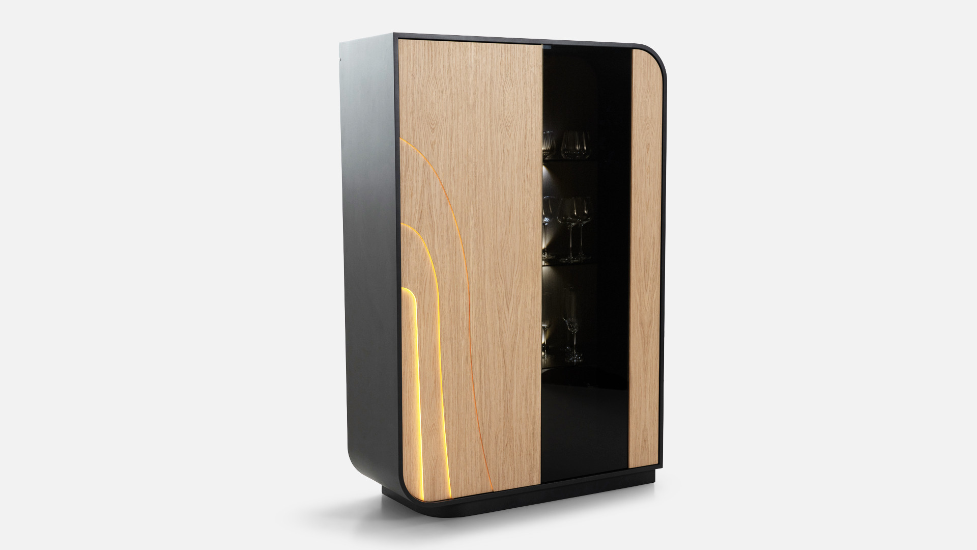 Vitrine 2 portes NOVA | Design épuré