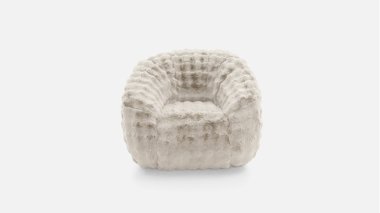 Fauteuil tissu YETI | Douceur irrésistible et style chaleureux