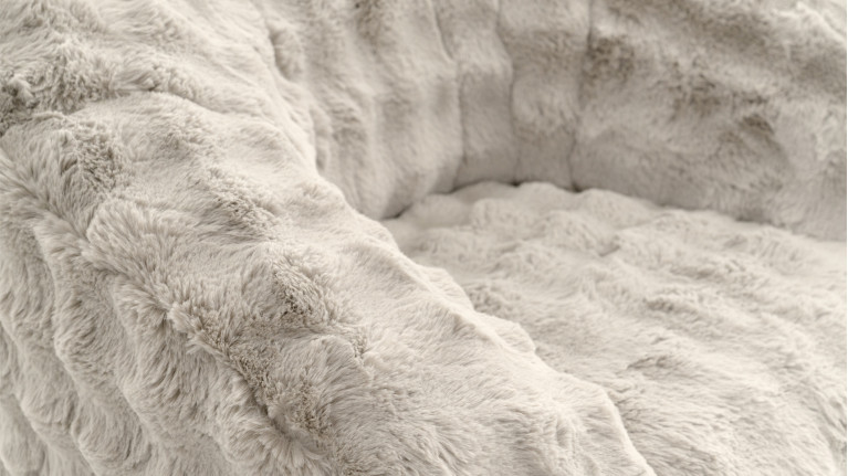 Fauteuil tissu YETI | Douceur irrésistible et style chaleureux