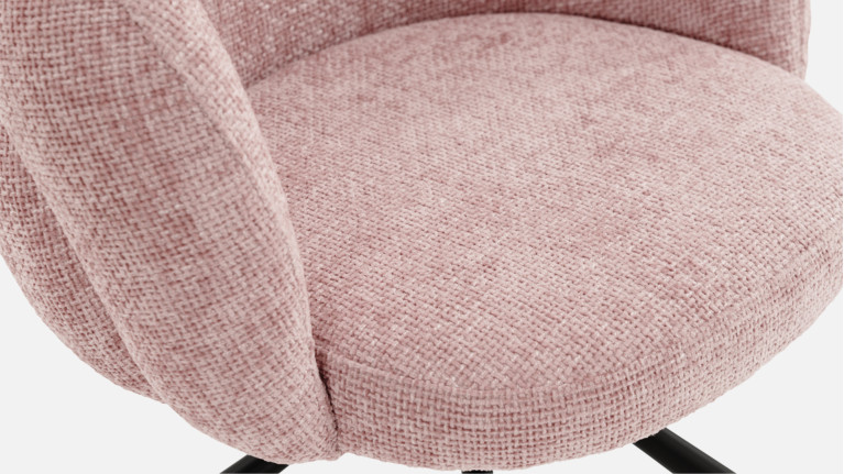 Chaise tissu GALET | Base pivotante à 360°
