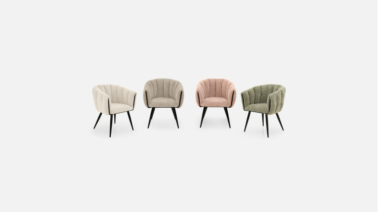 Chaise tissu MISTRAL | Multiples coloris disponibles